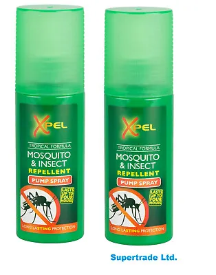 Xpel Mosquito & Insect Repellent Pump Spray Tropical Formula  70ml  X 2 • £7.49