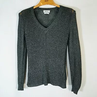 Wallace Madewell Sweater Size Medium Knit V Neck Gray  • $13.19