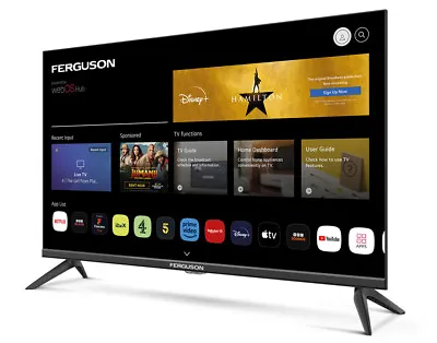 FERGUSON 32 Inch Smart WiFi WebOS HD Ready TV Freeview Play 2 YEAR WARRANTY • £159.99