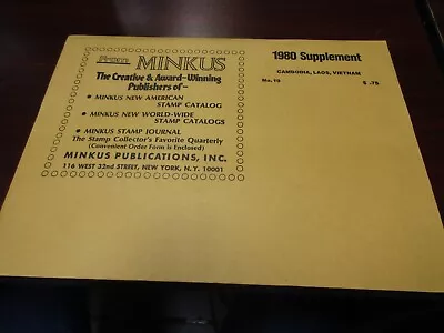  Minkus   1980  Supplement Cmboadialaos Vietnam  W/free Shp. • $9.95