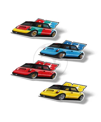 Mini Cooper S R53 Sticker Art ( Yellow Red Blue Harlequin ) • $4.99