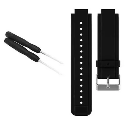 Black Watch Replacement Sport Silicone Band Strap Tool For Garmin Vivoactive • $11.83