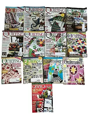 Lot 13 Vintage Quilting Magazines McCalls BH &G Quiltmaker 2011-2015 • $22.50