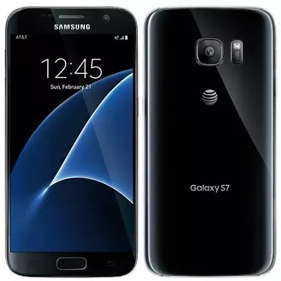 Samsung Galaxy S7 SM-G930A 5.1  32GB AT&T + GSM Unlocked Black Onyx Good • $49.99