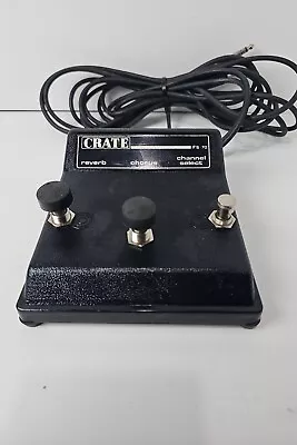 Vtg Crate Triple Foot Switch For Amps FS70 Reverb Chorus Channel Select Pedal • $59.99