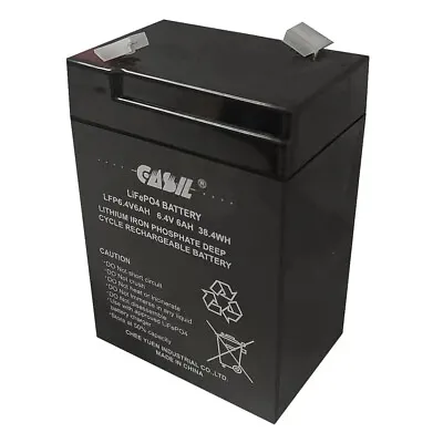 Casil 6v 6ah Rechargeable Lithium Iron Phosphate Lifepo4 Battery • $19.99
