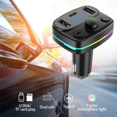 Handsfree Bluetooth FM Transmitter Car Radio MP3 Player USB Charger Adapter • $7.57
