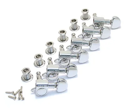 Grover 6 Inline Right Hand Chrome Mini Rotomatic Tuners Guitar 205C6 • $50