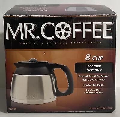 Mr Coffee 8 Cup Thermal Decanter Carafe Fits BVMC-SJX33GT Stainless Steel • $34.99
