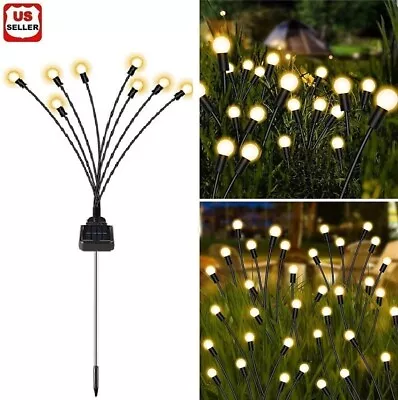 LED Solar Firefly Light Garden Waterproof Swaying Lamp Outdoor Landscape Decor • $8.98
