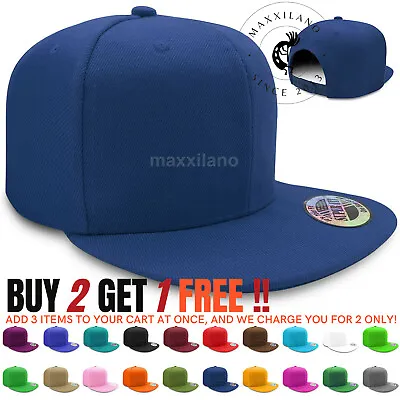 Baseball Cap For Men Plain Solid Snapback Hats Classic Trucker Hat Adjustable • $4.45