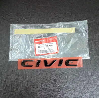 CIVIC FC FK Black   Glossy  LOGO EMBLEM BADGE FOR REAR HONDA CIVIC FC FK 2015-21 • $18.50