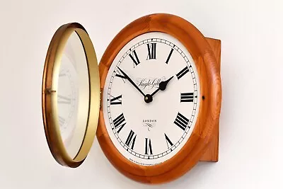 £45.99 • Buy Large Vintage Knight And Gibbins Wooden Wall Clock Pineapple Furniture Surround