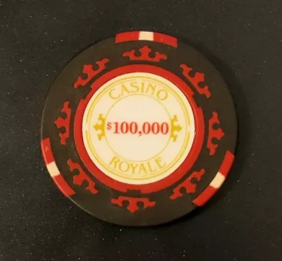 James Bond 007 Casino Royale Black Official Poker Gaming Chip $100000 Dollars • £6.99