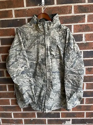 Vintage US Army Issue Goretex Camouflage Parka Jacket Large Regular Hidden Hood • $40