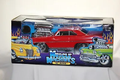 DIecast 2003 Muscle Machine 1:18 Scale California Too Cool '67 Nova Red • $150