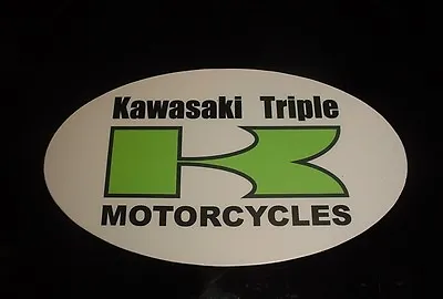 Kawasaki Triple S1 S2 H1 H2 KH400  Oval Sticker - 3 X 5  250 350 400 500 750 • $6.41