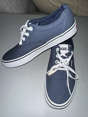 Vans Off The Wall Women’s Blue Denim Tennis Shoes Sz 8 • $14