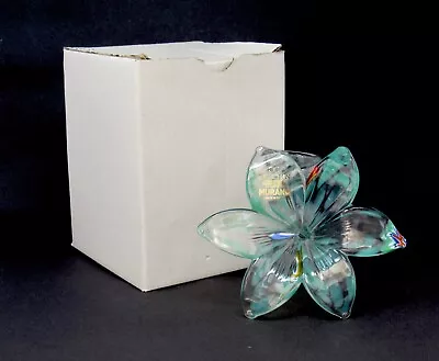 Box / Label Superb Italian Murano Glass Freeform Art Glass Flower Figure • £4.99