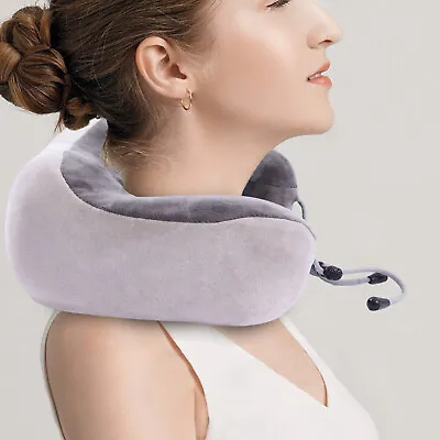 Vibrating Neck Pillow Massager Electric Heating Massage Relax Shoulder Cushion • $32