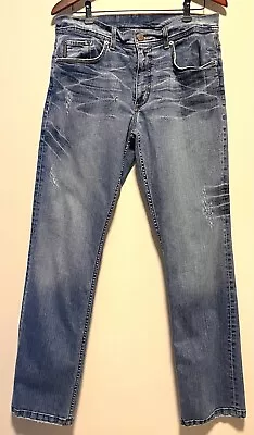 Armani Exchange A/X Light Destroy Wash Jeans 36 Long Men’s Blue Denim • $32.89