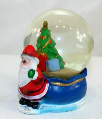 Christmas Musical Snow Globe Santa Meets Snowman Christmas Gift Home Table Decor • $16.59