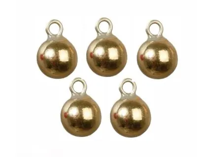 Dollhouse 6 Gold Baubles Miniature Christmas Tree Ornaments Decorations 1:12 • $2.75