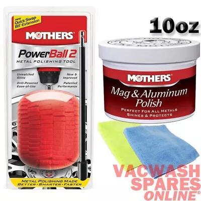 Mothers Powerball Polishing Tool + Mag And Aluminum Metal Polish 10 Wheel Polish • $63.10