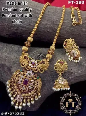Indian Bollywood Style Gold Plated Choker Necklace Earrings Temple Jewelry Set • $34.49