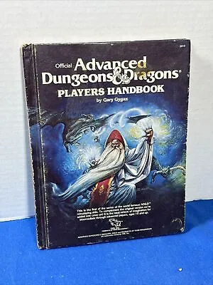 TSR Advanced Dungeons And Dragons Players Handbook 1980 Gary Gygax D&D HC • $55