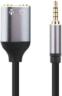 3.5mm AUX Jack Male To Twin 2 X 3.5mm Female Headphone / Mic Audio Adapter Cable • £5.99