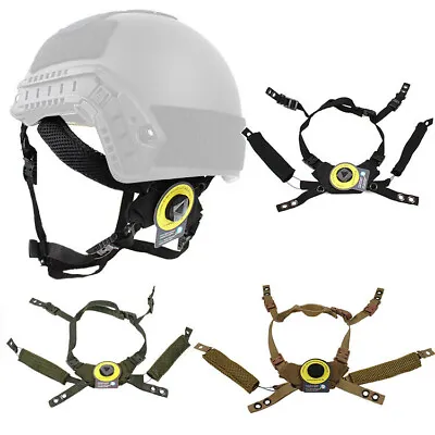 New Tactical Adjust Suspension System Dial Chin Strap For FAST MICH Wendy Helmet • £15.99