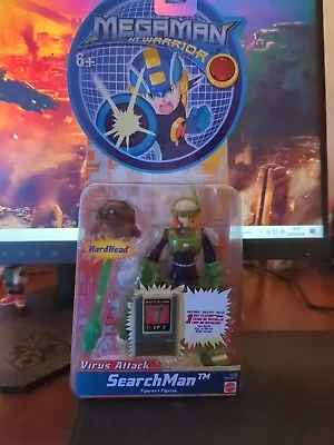 Mega Man NT Warrior Figure SearchMan 2004 Mattel With Battlechip Virus Attack • £15