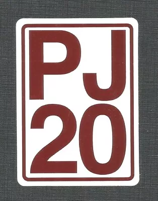 PEARL JAM Vintage 2011 PROMO Vinyl STICKER DECAL 2.25 X 3.25 For Twenty CD MINT • $34.35