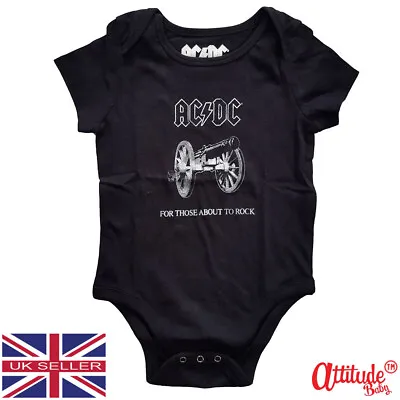 ACDC Baby Grows-Kids-Official Licensed Product-Rock Band Baby Grows-Heavy Rock • £14