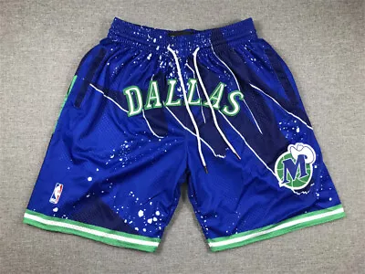 Hot Dallas Mavericks Men Blue Swing Basketball Pocket Shorts • $35.99