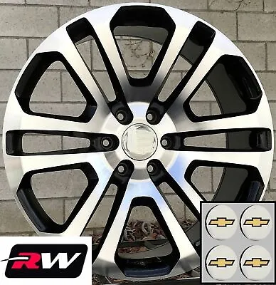 $1119 • Buy 20  Inch Chevy Suburban CK158 Replica Wheels Black Machined Rims 20x9 