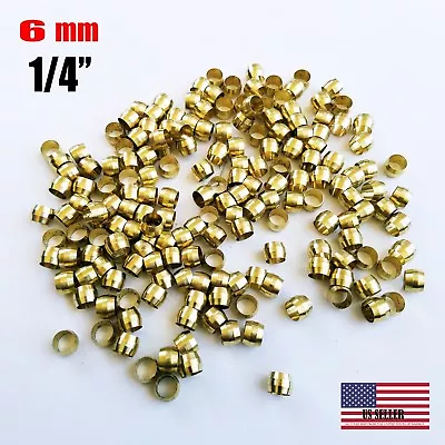 50 PCS - Brass Compression Sleeve Tube OD 1/4  ( 6 MM) • $13.99