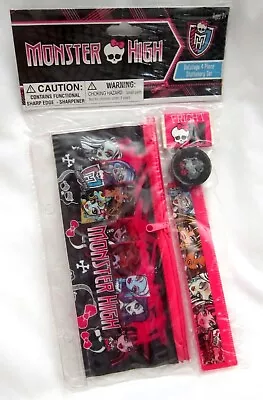 Unisex Monster High Pencil Case PouchRulerEraser& Pencil Sharpner-Brand New! • $19.99