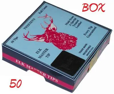 BOX OF 50 Elk Master 13mm Size Pool Snooker Billiard Cue Tips Glue On Type • $65.21