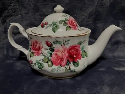 Vintage Roy Kirkham English Rose Fine Bone China Teapot Gorgeous! • $29.95
