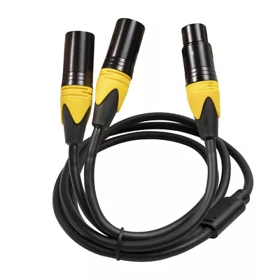 XLR Splitter Cable3 Pin XLR Female To Dual XLR Male Audio Cable Y Cable4638 • $11.39