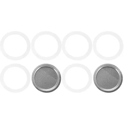  2 Sets Stainless Steel Cafetiere Coffee Pot Parts Replacement Washers Filter • £12.39