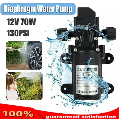 $16.99 • Buy 130PSI Water Pump Self Priming Diaphragm High Pressure RV Automatic Switch DC12V