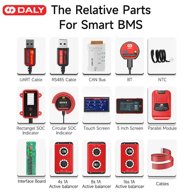 DALY Smart BMS Accessory NTC Bluetooth USB To UART RS485 CAN Cables Module • $79.11