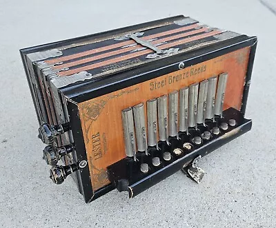 Vintage Lester Accordian Steel Bronze Reeds Concerto Organ Made In Germany • $159.99