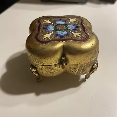 Vintage Brass Trinket Box • $20