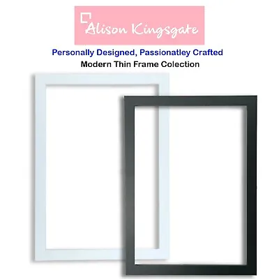 Thin Photo Frames For Art Black Modern White Picture Poster Frames A2 A3 A4 A5 • £6.43