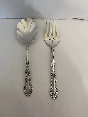 ONEIDA Community Silver Plate Flatware Serving Spoon And Meat Fork • $14.99