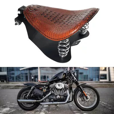 Motorcycle Leather Solo Seat 3  Spring Bracket For Harley Custom Chopper Bobber • $85.58